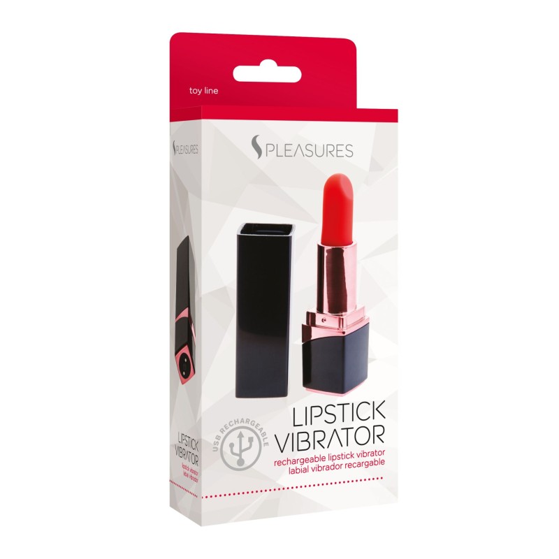Вібратор-помада S Pleasures Lipstick Vibrator, дуже реалістичний, 10 режимів