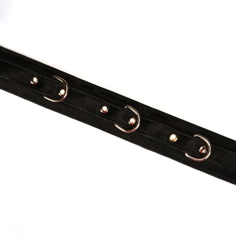 Нашийник з повідцем Liebe Seele Boudoir Amor Collar with Leash Black