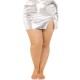 Колготки Leg Avenue Rhinestone micro net tights Plus size Caramel, дрібна сітка, стрази