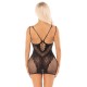 Сукня Leg Avenue Lace and Net Mini Dress with Dual Strap One Size, Black