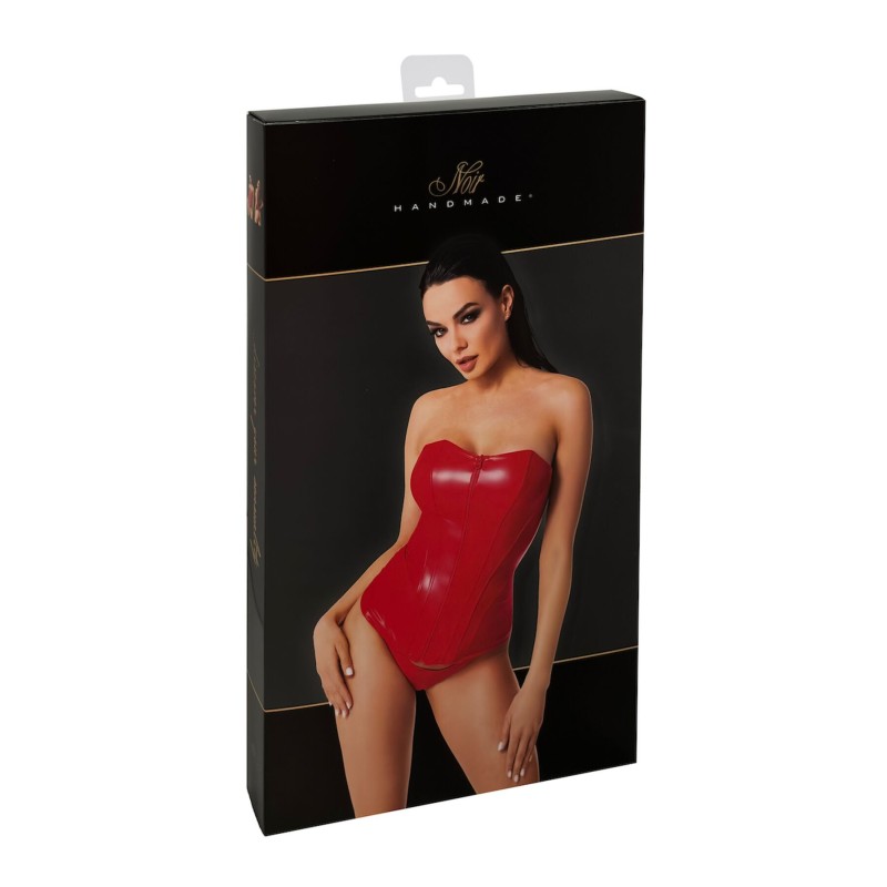 Корсет Noir Handmade F355 Red powerwetlook corset - 3XL
