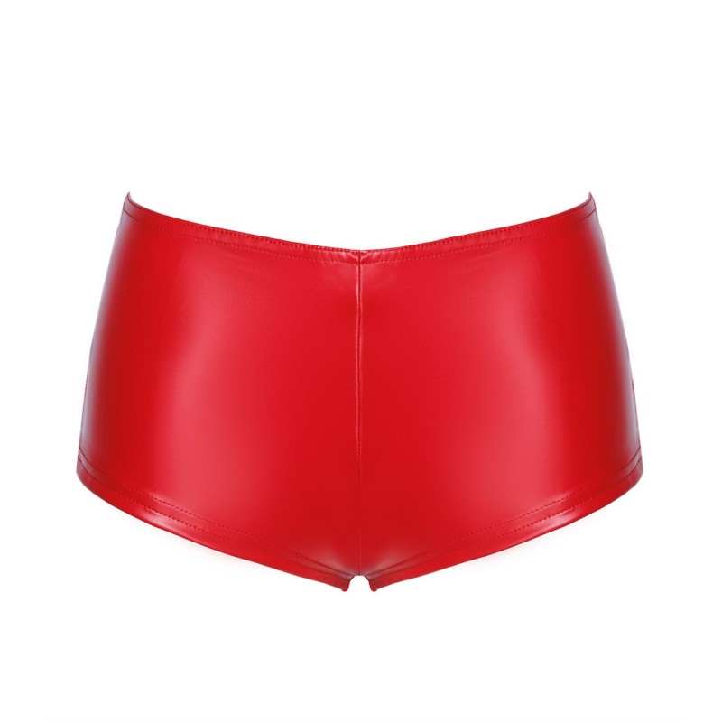 Шорти Noir Handmade F356 Red powerwetlook shorts - XL