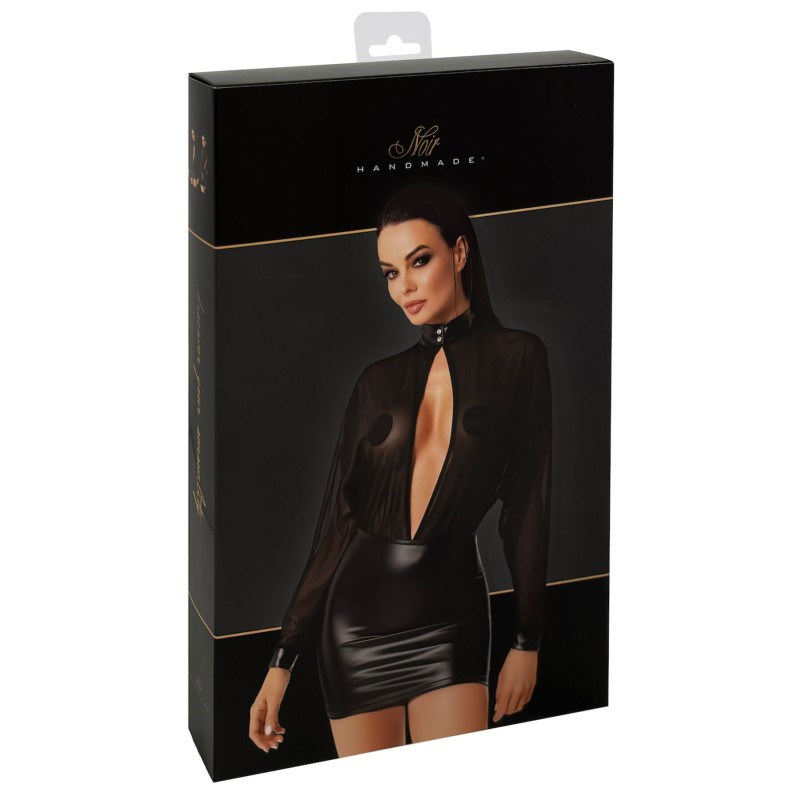 Платье Noir Handmade F348 Powerwetlook and tulle dress - XL