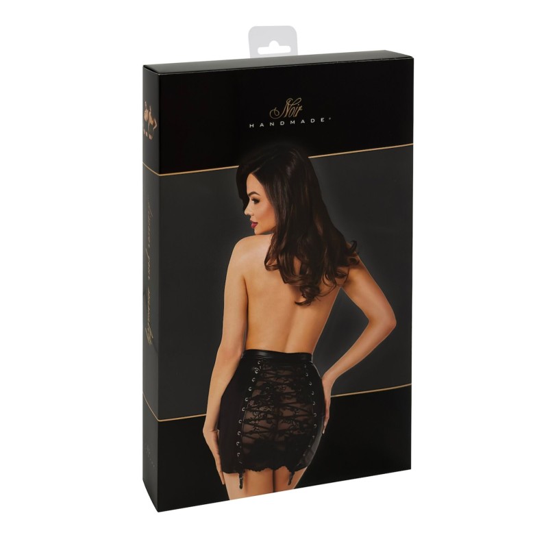 Спідниця Noir Handmade F341 Powerwetlook and lace skirt - S