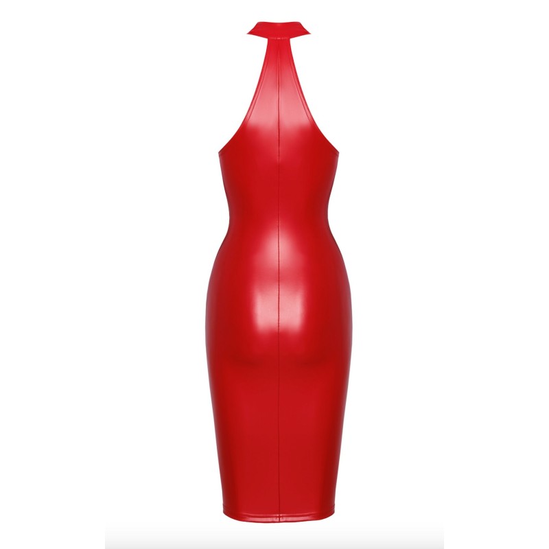 Сукня Noir Handmade F354 Red powerwetlook dress - L