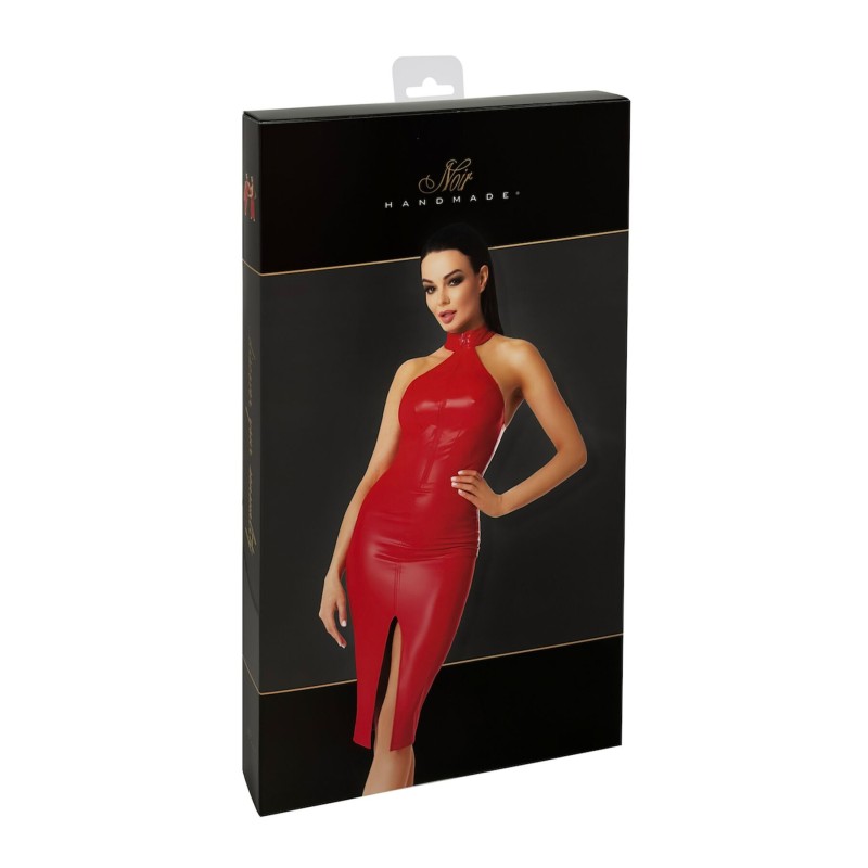 Сукня Noir Handmade F354 Red powerwetlook dress - 3XL