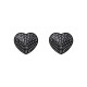 Накладки-серця на соски зі стразами Obsessive A750 nipple covers, чорні (м'ята упаковка!!!)