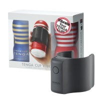 Вібронасадка Tenga CUP VIBRATOR, 7 режимів, 2 мастурбатори в комплекті