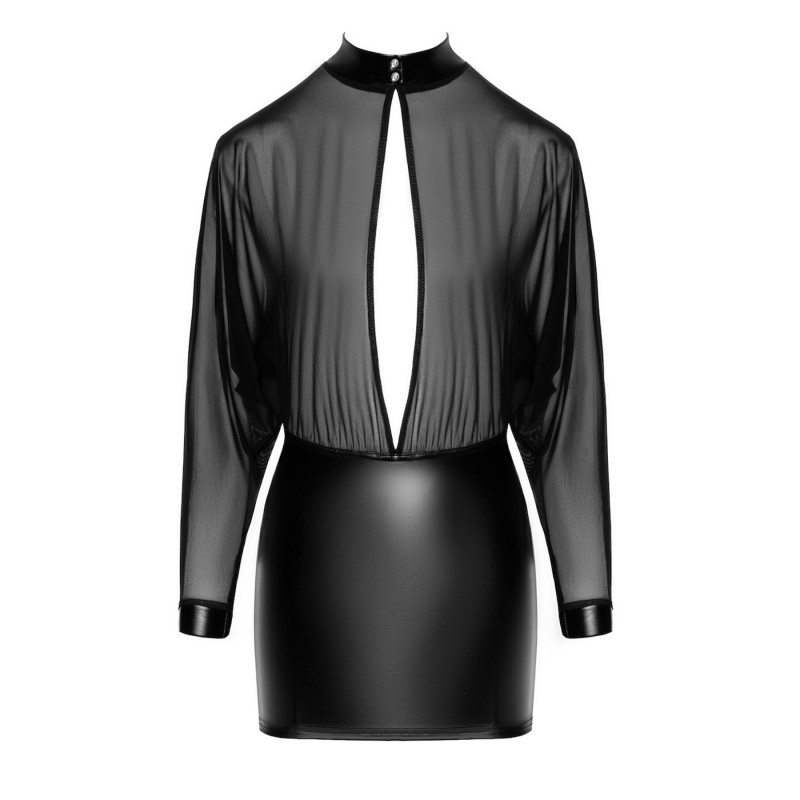 Платье Noir Handmade F348 Powerwetlook and tulle dress - 3XL