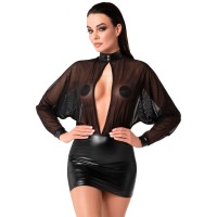 Платье Noir Handmade F348 Powerwetlook and tulle dress - 4XL