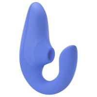 Вагінально-кліторальний стимулятор Womanizer Blend Vibrant Blue, вібрація + вакуум, 2 мотори