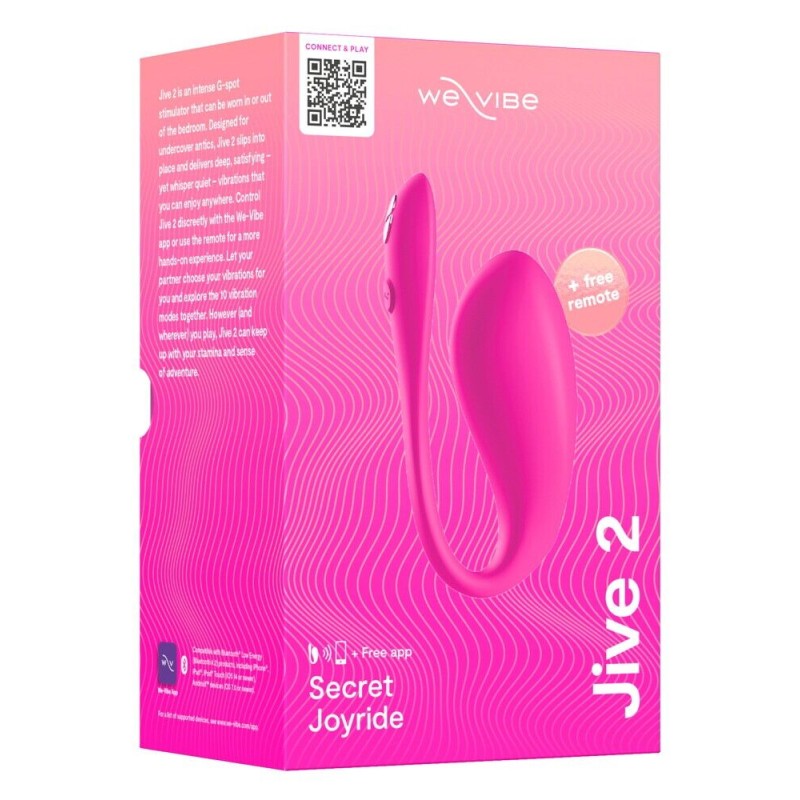 Смарт-віброяйце We-Vibe Jive 2 Electric Pink, пульт ДК, до 4 годин роботи