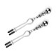 Затискачі для сосків Bedroom Fantasies: Nipple Clamps with Beaded Chain - Silver