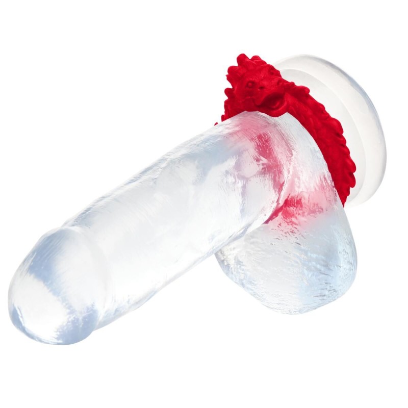 Ерекційне кільце – дракон Creature Cocks Rise of the Dragon Silicone Penis Ring – Red, діаметр 4 см