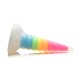 Фентезійний фалоімітатор Creature Cocks Luminescent Rainbow Silicone Dildo, світиться в темряві, 19,6 см
