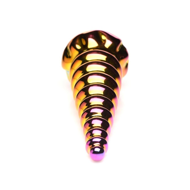 Фентезійний скляний фалоімітатор Creature Cocks Twilight Rainbow Glass Dildo, 16 см