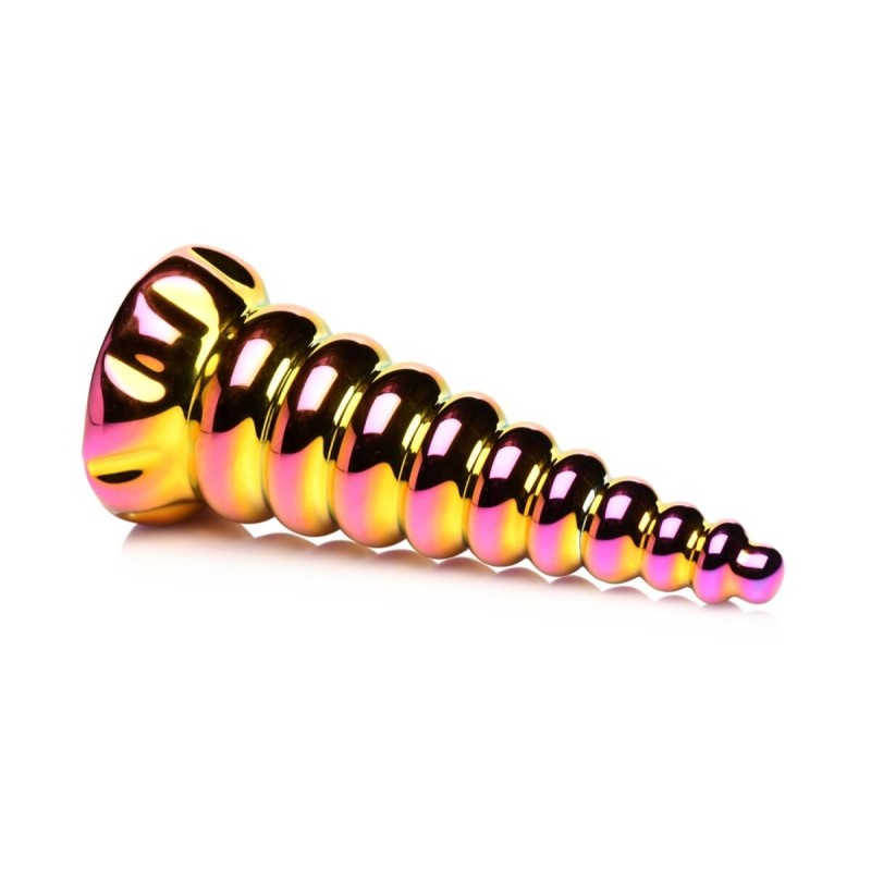 Фентезійний скляний фалоімітатор Creature Cocks Twilight Rainbow Glass Dildo, 16 см