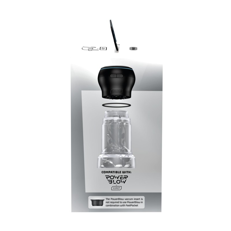 Мастурбатор Kiiroo Feel Pocket Crystal сумісний з PowerBlow