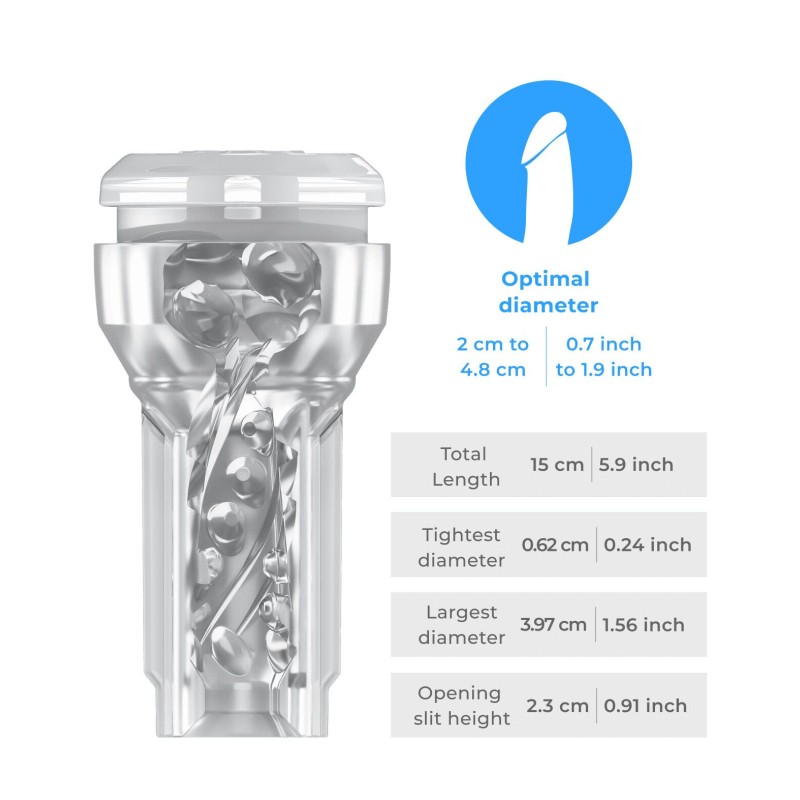 Мастурбатор Kiiroo Feel Pocket Crystal сумісний з PowerBlow