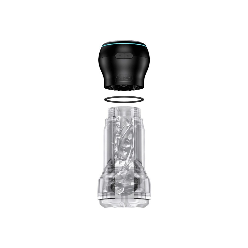 Мастурбатор Kiiroo Feel Pocket Crystal зі всмоктувальною інтерактивною насадкою PowerBlow Combo Set