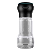 Мастурбатор Kiiroo Feel Pocket Crystal с всасывающей интерактивной насадкой PowerBlow Combo Set