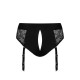 Мереживні трусики для страпона з підв’язками для панчіх Strap-On-Me DIVA HARNESS - XS