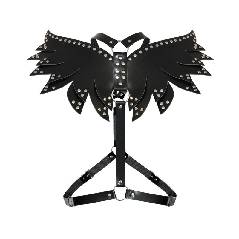 Жіноча портупея Art of Sex - Wings чорна L-2XL, екошкіра