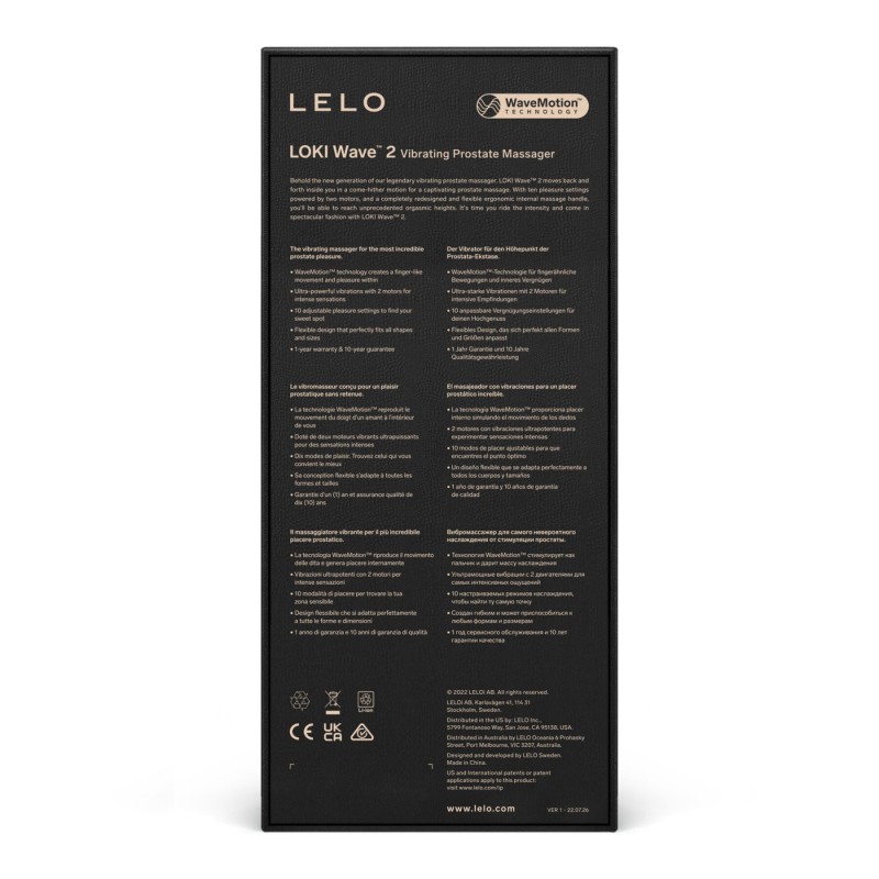 Масажер простати LELO Loki Wave 2 Base Blue, 2 мотори, манливий рух + вібрація