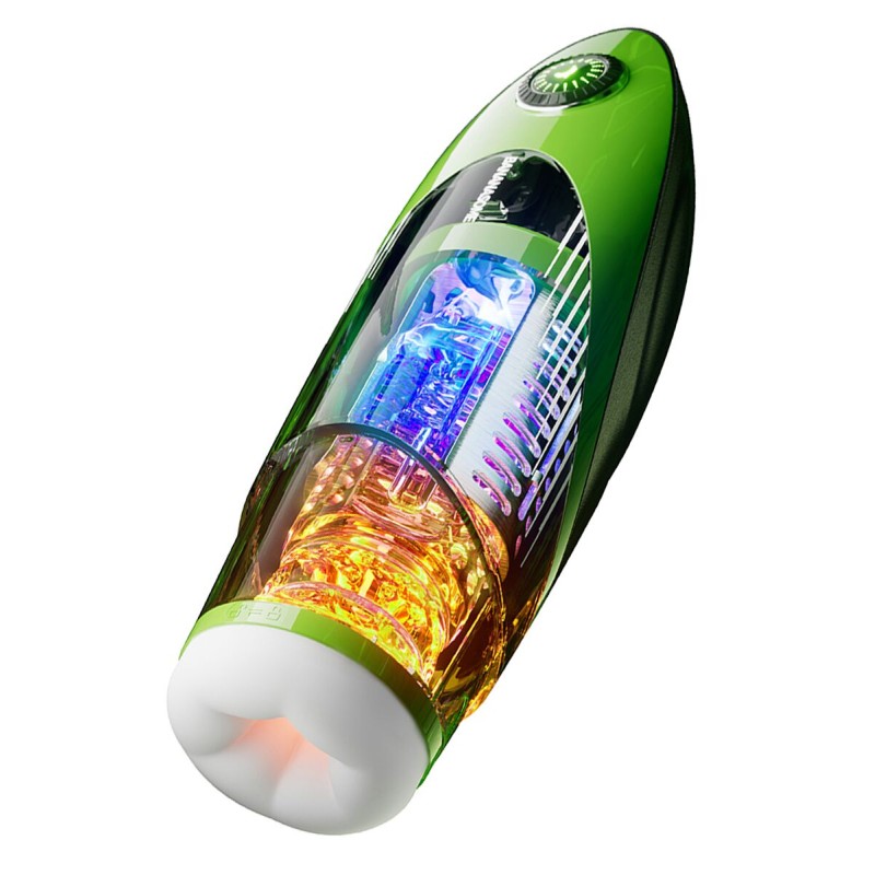 Смарт-мастурбатор BANANASOME ROCKET X7, вибрации, сжатие, имитация фрикций, подогрев