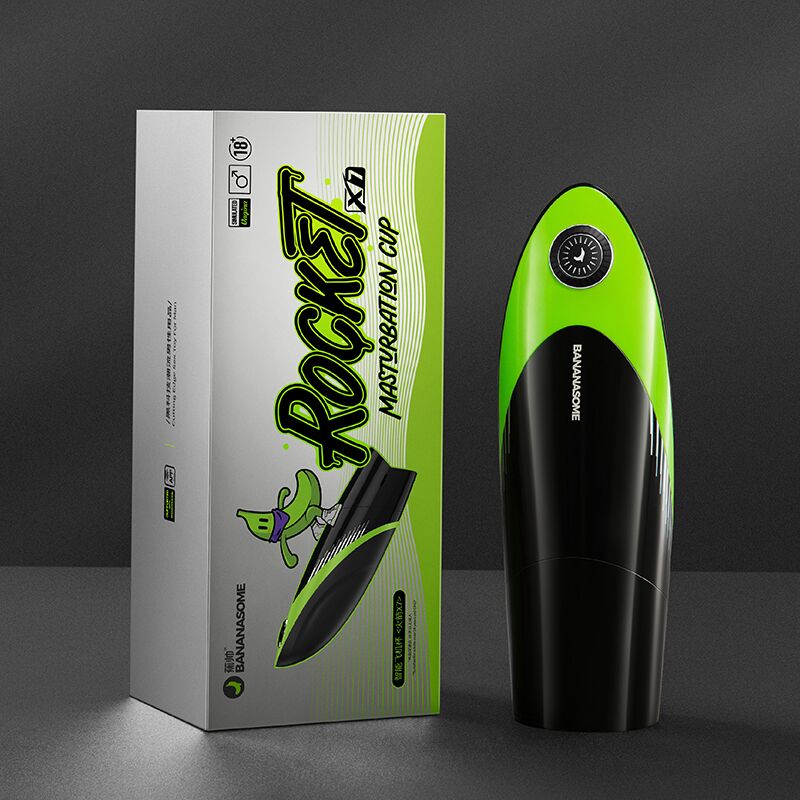 Смарт-мастурбатор BANANASOME ROCKET X7, вибрации, сжатие, имитация фрикций, подогрев