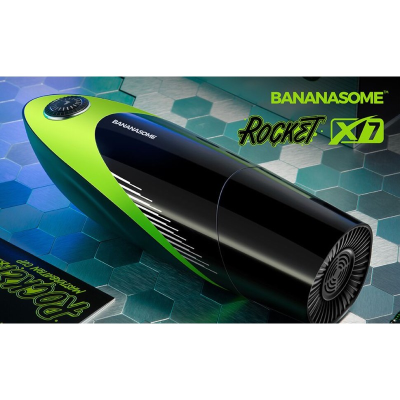 Смарт-мастурбатор BANANASOME ROCKET X7, вибрации, сжатие, имитация фрикций, подогрев
