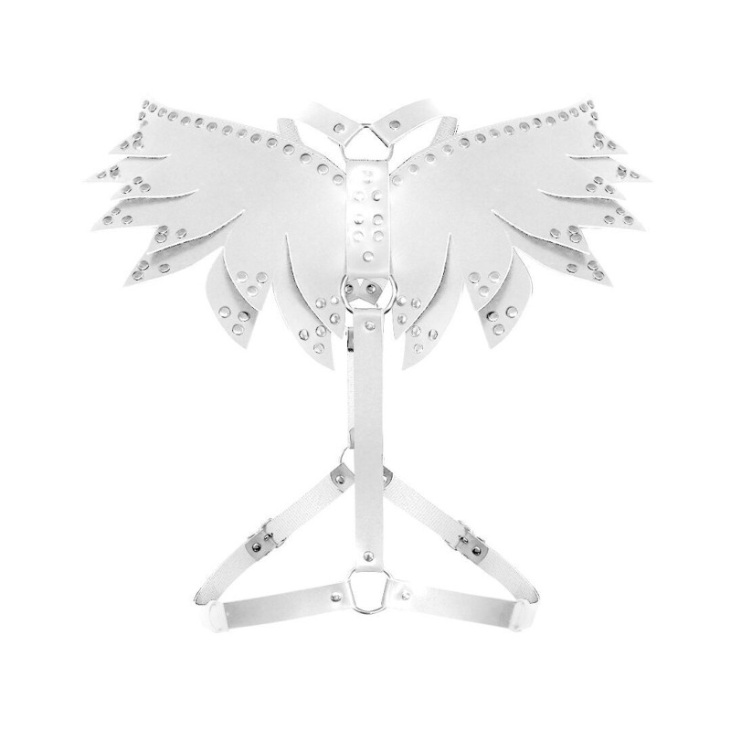 Женская портупея Art of Sex - Wings белая L-2XL, экокожа