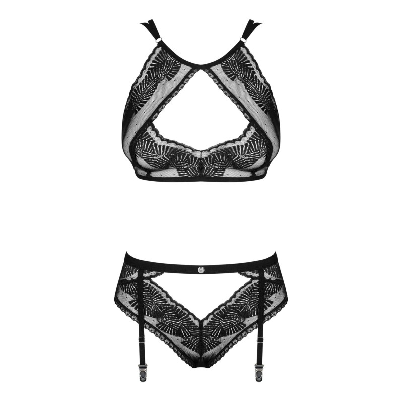 Комплект Obsessive Allastia 2-pcs set black L/XL