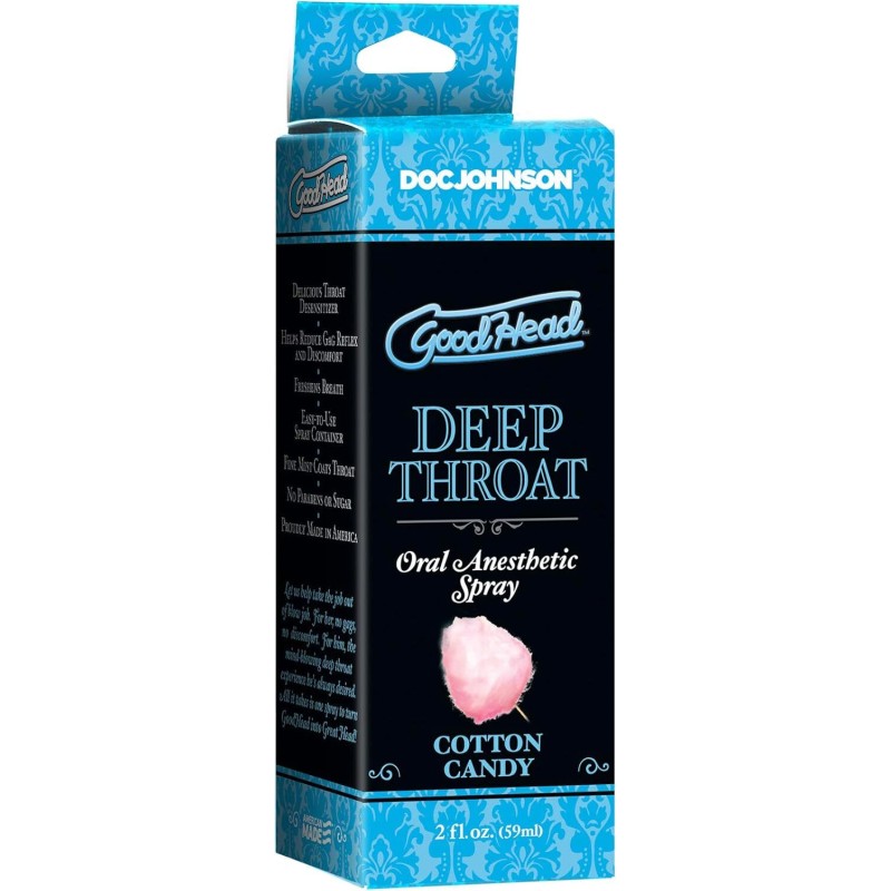 Розпродаж!!! Спрей для мінету Doc Johnson GoodHead DeepThroat - Cotton Candy 59 мл (термін 01.2026)