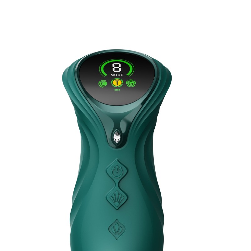 Пульсатор-кролик с вибрацией Zalo Mose 2 Turquoise Green