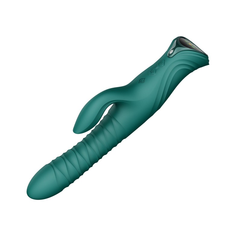 Пульсатор-кролик с вибрацией Zalo Mose 2 Turquoise Green