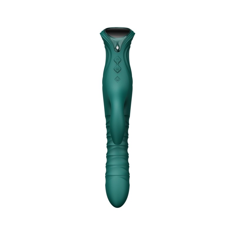 Пульсатор-кролик с вибрацией Zalo Mose 2 Turquoise Green