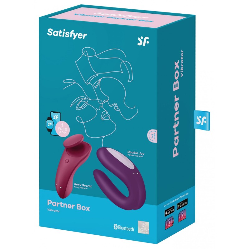 Набір Satisfyer Partner Box 1 (вібратор для пар Double Joy + вібратор у трусики Sexy Secret) (м'ята упаковка!!!)