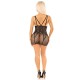 Бодістокінг Leg Avenue Heart Net Mini Dress One Size Black