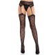 Колготки-панчохи Leg Avenue Heart Garterbelt Stockings One Size Black