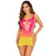 Сукня Leg Avenue Seamless Ombre Faux Lace Up Mini Dress One Size Sunset