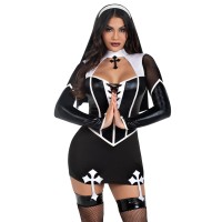 Костюм черниці Leg Avenue Holy Hottie Dress S