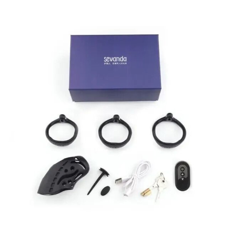 Клітка для члена з електростимуляцією LOCKINK SEVANDA Nautilus Estim Chastity Cage