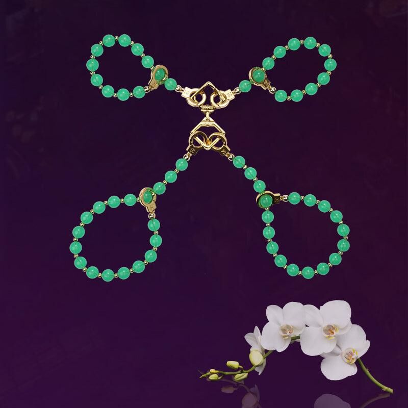 Нефритові наручники та поножі LOCKINK Jade Handcuffs & Anklecuffs