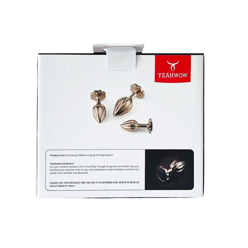 Набір анальних пробок LOCKINK YEAHWOW Nympho Butt Plug Set