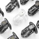 Клетка для пениса LOCKINK SEVANDA Plastic Penis Chastity Cage, черная, 3 кольца разных размеров