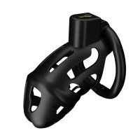 Клетка для пениса LOCKINK SEVANDA Plastic Penis Chastity Cage, черная, 3 кольца разных размеров