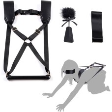 БДСМ-набір LOCKINK YEAHWOW Black Doggy Style Saddle set