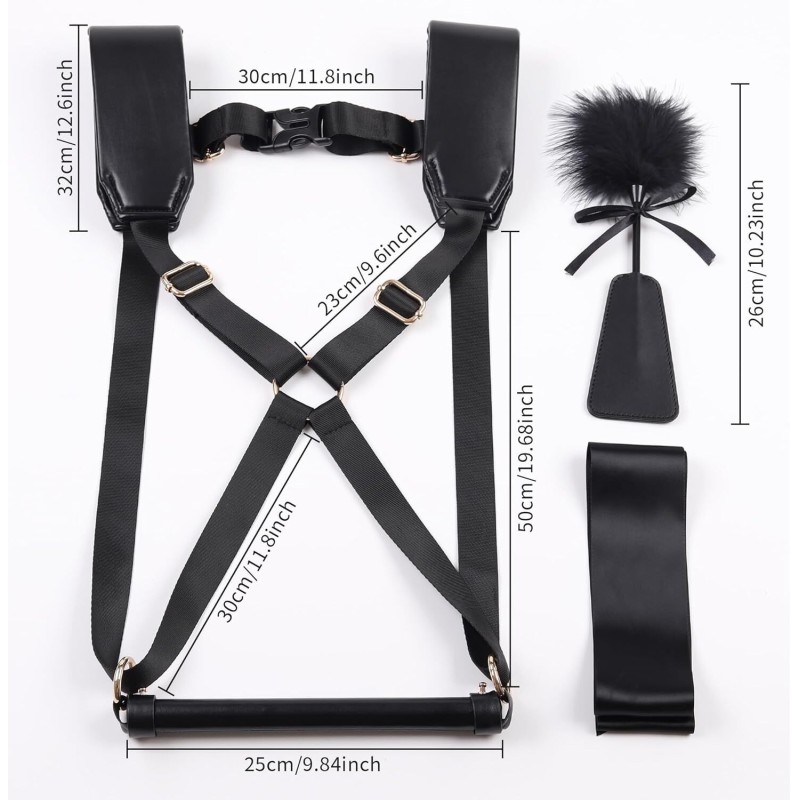 БДСМ-набір LOCKINK YEAHWOW Black Doggy Style Saddle set