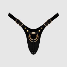 Трусики для страпона Strap-On-Me Leatherette Harness Fabulous - One Size - Black Glossy